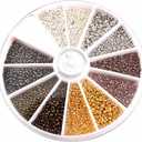 3000 PCS Crimp Beads Kit 1.5mm+2.0mm Copper Jewelry Making Beading Supplies for DIY Bracelet Earring Making Clamp End Stopper Spacer