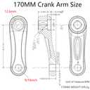 2 x Alps2Ocean Bike Crank Arms,89MM/102MM/114MM/127MM/140MM/152MM/160MM/165MM/170MM/175MM in Diamond Hole Bike Crank Arm for Ebike