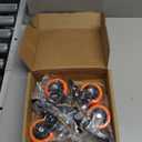 3 Inch Caster Wheels 1600Lbs, Threaded Stem Casters Set of 4 Heavy Duty, 1/2"-13 x 1 (Screw Diameter 1/2", Stem Length 1"), Safety Dual Locking Industrial Castors, Wheels for Cart, Furniture