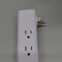 USB Multi Plug Outlet Extender - YISHU Surge Protector with Rotating Plug, 6 AC Plug Extender with 3 USB Ports, 3-Sided Swivel Power Strip Best Ideal Stocking Stuffers for Adults (White)