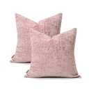 Ailuteie Throw Pillow Covers 16x16 Set of 2 – Solid Color Decorative Cushion Covers for Couch, Sofa, Bed – Natural Dye-Inspired Pillow Cases with Hidden Zipper, Dusty Rose