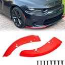 TENGBASE Dodge Charger Front Lip Spoiler Splitter for 2015-2024, Red Front Bumper Lip Kit Compatible with Charger SRT 392/Scat Pack/RT/GT