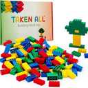 120Pieces Classic Building Bricks Blocks Toy Set 2x4 MOC Building Basic Bricks Parts and Pieces Compatible with Major Brands Construction Toys for Kids 6 yr+ (Red, Yellow, Blue, Green)