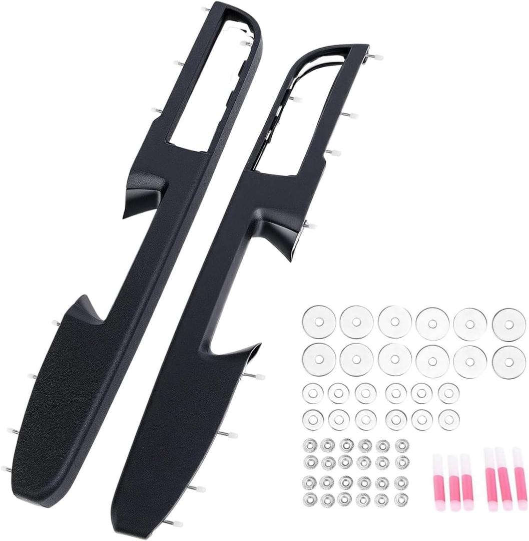 Charouse 80994 Pair Front Driver & Passenger Side Armrest Compatible with 2010-2014 Chevy/Chevrolet Silverado Suburban Tahoe Avalanche, GMC Sierra Yukon XL Replace 84127280 84127278