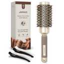 AIMIKE Round Brush for Blow Out, Medium Round Hair Brush Nano Thermal Ceramic & Ionic Tech, for Blow Drying & Styling, Curling and Shine - 2.9 inch Barrel w/Boar Bristles
