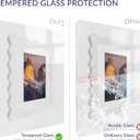 11x14 Wavy Picture Frame with Mat for 8x10, Real Glass and Wooden​ Frame - Tabletop or Wall Hanging Photo Frame(1 Pack, White)