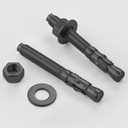 Wensilon 30Pcs 5/16x3 Inch Standard Fasteners for Heavy-Duty Black Wedge Anchors for Cement and Concrete