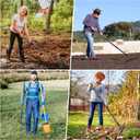 36'' Heavy Duty Garden Rake with Stainless Steel Handle, Metal Head for Loosening Soil, Gathering Leaves, Leveling Lawns