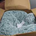 Fluffy Bean Bag Chair for Kids, with Plush Faux Fur Cover, 2.5FT Memory Foam Bean Bag Chairs for Teens & Kids, Ultra Soft Sofa for Living Room/Bedroom/Dorm,Grey