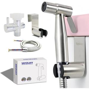 Handheld Bidet Sprayer for Toilet - Bidets for Existing Toilets Adjustable Water Pressure with Bidet Hose for Feminine Wash, Stainless Steel Muslim Shower Jet Spray for Toilet