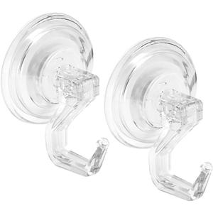 iDesign Hooks, Pack of 2, 2 Count (Clear)