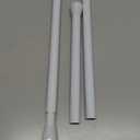 White Tension Curtain Rod for Windows 28 to 48 inch, Adjustable Expandable Pressure Spring Curtain Rod No Drilling, 7/8" Curtain Rod for Bedroom Doorway Closet Door