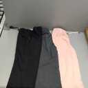 3 Pack Girls' Sweatpants Wide Leg Drawstring Casual Kids Joggers Open Bottom Loose Solid Teen Pants with Pockets (Small, Light Pink, Dark Gray, Black)