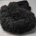 HachiKitty Dog Sofa Bed Cover, Plush Couch Protector, Washable Pet Mat (Large Black)