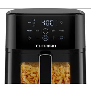 Chefman TurboFry Touch 4-Qt Easy-View Air Fryer w/ 4 Cooking Presets and 450F Hi-Fry Button - Black