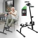 Pedal Exerciser Bike for Seniors Hand Arm Leg and Knee Stroke Recovery Equipment for Seniors fit for Full Body Great Gift for Elderly Rehab Workout