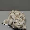 JIALE Gingham Round Tablecloth 60" Cotton Linen Fabric Table Cloth with Tassel Washable Wrinkle Free Buffalo Plaid Table Cover for Birthday Party Picnic Outdoor Kitchen Dining, Beige