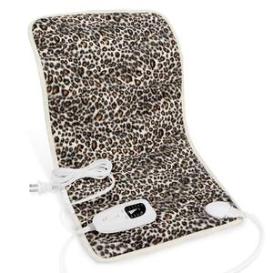 Deepsoon Heating Pad,Electric Heating Pads for Back,Neck,Abdomen,Moist Heating Pad for Shoulder,Knee,Arms,Legs,Dry/Moist Heat & Auto Shut Off,Christmas Gifts for Men and Women,Leopard Print,24x12 Inch