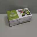 Ourokhome Food Chopper Manual Hand with Container, Mandolin Vegetable Slicer Onion Dicer with 8 Blades, Veggie Shredder for Potato, Tomato, Essential Kitchen Gadgets (8 in 1, Gray) (Green)