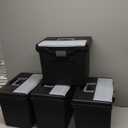 IRIS USA File Box with Lid File Organizer for Letter File w/Organizer-Lid, Water Resistant Document Box, Plastic Mobile Filing Organizer, Secure Buckle, Portable Handle, Lockable, Black 4 Pack