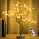 108 LED Sparkly Fairy Tree Lamp, Warm White, Remote Control, USB/Battery, 8 Modes, DIY Bonsai Decor, Festival Decoration Light