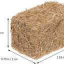 10 x Veemoon 4pcs Mini Hay Bales Miniature Straw Bales Decoration Dollhouse Haystack Scene Decor Table Hay Haystack Ornament Western Farm Craft Accessories for Dollhouse Fall Harvest Scene (2 * 2 * 3CM)