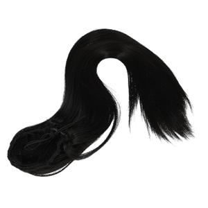 Vaguelly Drawstring Ponytail Extension Natural Looking Synthetic Hairpiece for Women for Parties Events and Daily Wear Adds Volume (Black)