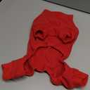 Cyeollo Dog Christmas Pajamas Fleece Dog Sweater Coat Thermal Dogs Onesie Stretchy Xmas Jumpsuits Doggie Warm Pet Pjs for Small Dogs Outfits Color Red (Medium (Chest Girth: 15"-18"))