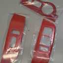 RT-TCZ for Challenger Headlight Switch Panel Trim Cover for Dodge Challenger 2015 up for Charger 2010 up Red Interior Accessories 1pcs