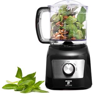 Moss & Stone 3 Cup Mini Food Processor, Strong Vegetable Chopper for Dicing, Chopping, Mincing, & Puree 300 Watts Mini Chopper With 2 Speeds, Perfect Baby Food Processor Black Moss & Stone 3 Cup Mini Food Processor, Strong Vegetable Chopper for Dicing, Chopping, Mincing, & Puree 300 Watts Mini Chopper With 2 Speeds, Perfect Baby Food Processor Black