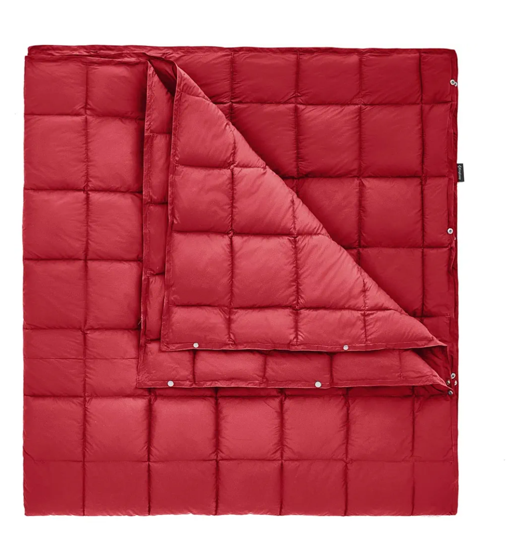 KingCamp Down Camping Blanket - Lightweight, Multifunctional Quilt for Camping with Snap Button, Portable for Stadium, Travel, Airplane, Picnic, Indoor & Outdoor, Provides Warmth,79x57 inc