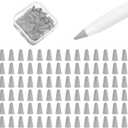 4 x 100 Pack Tips Cover for Apple Pencil 2nd Generation and 1st Gen and Apple Pencil Pro/USB-C Silicone Nibs Caps Writing Protection Accessories,Writing Anti-Slip Protective Case for Apple iPad Pencil (Grey)