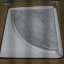 GEOONA 2 pcs Marble Shower Corner Shelf for Bathroom, 9'' Natural Marble Corner Shelves for Bath Wall Mounted Both Side Polished (2, Carrara White)