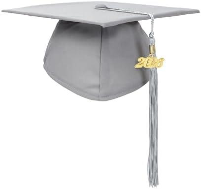 Newrara Graduation Unisex Matte Adult Graduation Cap with Tassel