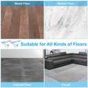 4 x PATIKIL 1" Rigid Caster Wheels, 4 Pack Silent Fixed Plate Casters with M4 Screws Load Capacity 33Lbs for Furniture Workbench Cart Trolley One Direction Rolling, White(NO Brake)