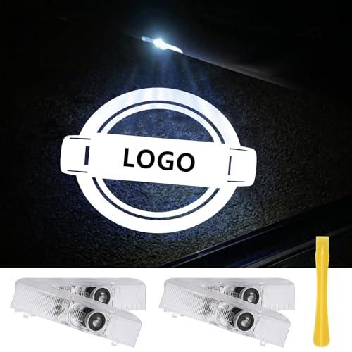 Canpo No Fade Car Door Lights Logo Compatible with Nissan, LED Welcome Lights Accessories for Altima Maxima Armada Titan Quest Pathfinder Terra (NS2-4p)