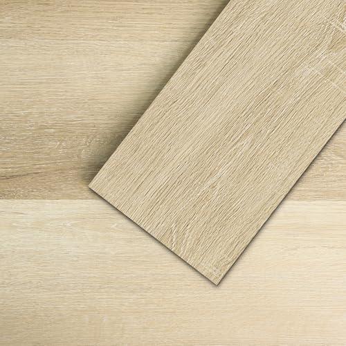 Mysflosy Self-Adhesive Vinyl Flooring Plank, 36 Pack - 6 x 36 inch, Natural Wood Grain Peel and Stick Flooring Waterproof for DIY Installation, Cover 54 Sq. Ft