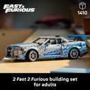 LEGO Technic 2 Fast 2 Furious Nissan Skyline GT-R (R34) Car - DIY Kit and Building Set for Adults - Collectible Model Street Racer with Drift Function - Gift for Car Enthusiasts and Movie Fans - 42210, 4.6 inches high