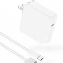 Charger for MacBook Air 13 15 inch MacBook Pro 14 inch 2025 2024 2023 2022 2021 M4 M3 M2 M1, 70W USB C Power Adapter, 6.6FT USB C to 3 Braided Cable with LED, Powerful Connect, Original Quality