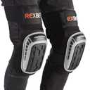 REXBETI Knee Pads for Work, Construction Knee Pads for Men, Heavy Duty Comfortable Anti-slip Foam Gel for Gardening Flooring and Cleaning, Strong Stretchable Straps, Gray