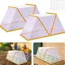 2 Pcs Garden Row Accelerator Plants Cover, 32.2" x 13" x 14.1" Foldable Raised Garden Beds Vegetable Rows Plant Protector, Plant Net Cage Guard Greenhouse Cover for Protect Vegetable Fruit from Animal