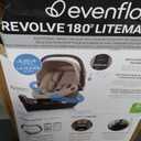 Evenflo Revolve180 LiteMax NXT Rotating Preemie and Infant Car Seat | w/ SensorySoothe, Green & Gentle Fabric, SensorSafe, Rear-Facing Mode 3-30 lbs, Lighweight, Easy Install Base (Topaz) Manufactured Date 05-22-2026
