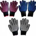 Markeny 3 Pair Heat Resistant Grill Gloves, Silicone Non-Slip Hot Insulated Glove for Barbecue, Cooking, Baking
