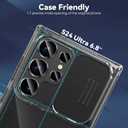 CloudValley for Samsung Galaxy S24 Ultra Camera Lens Protector, 9H Tempered Glass & Ultra-Thin Aluminum Alloy Individual Lens Screen Protective Cover for S24 Ultra 5G 2024, Black