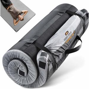 3 Inch GAIALOOP Thick Memory Foam Camping Mattress Sleeping Pad [Car/Tent/Cot] Glamping Portable Floor Mat Roll Up Futon Mattress for Guests Sleepover, 72*24*3