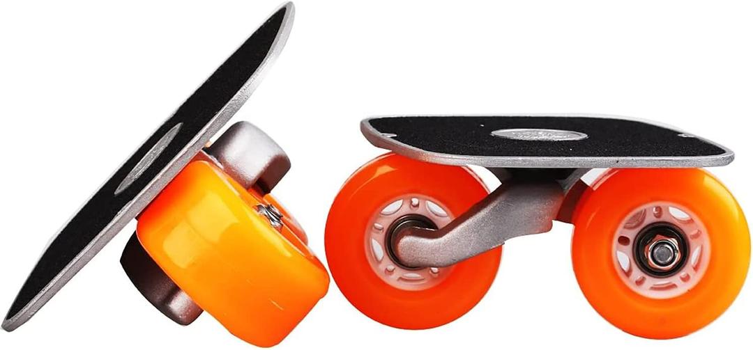 Orange Portable Roller Road Drift Skates Plate Anti-Slip Board Aluminum Truck with PU Wheels with ABEC-7 608 Bearings Medium