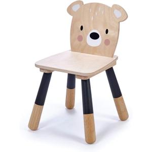 Tender Leaf Toys - Forest Table and Chairs Collections - Adorable Kids Size Art Play Game Table and Chairs - Made with Premium Materials and Craftsmanship for Children 3+ (Forest Bear Chair)