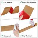 M METERXITY Floor Transition Strip Self Adhesive, 6.56FTx1.97Inch(2mx5cm) PVC Flat Divider Floor Transition for Joining Floor Gaps/Floor Tiles, Doorway Transition Strip [Yellow Oak]