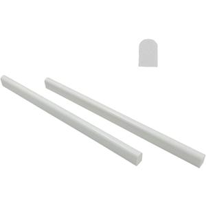 10 Pcs White Marble Pencil Tile, 12 Inch Edge Trim Polished for Bathroom, Backsplash, Kitchen, Shower