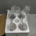 4-Light Bathroom Light Fixtures, Brushed Nickel Modern Vanity Lights Over Mirror with Clear Glass Shade, Bathroom Wall Lamp for Mirror Kitchen Living Room Hallway Cabinet Porch Bedroom Reading room